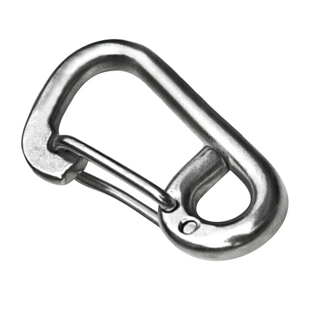 304 Stainless Steel Carabiner Spring Snap Hook Link Outdoor Buckle M14x140mm