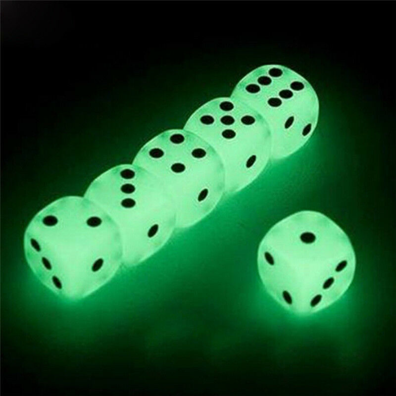 5pcs14mm rounded noctilucent dark dice for ktv bar light emitting dice&KNJ Kt