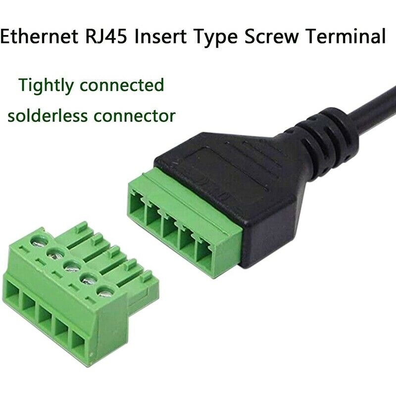 RJ45 Screw Terminal Connector Cable RJ45 Male to 8 Pin Extension Cable Lead foO9