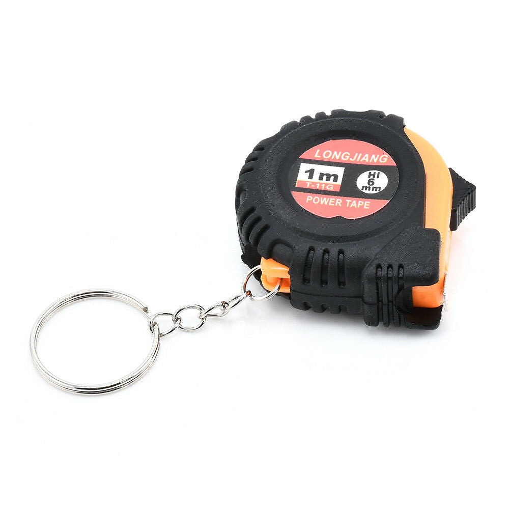 Portable Retractable Ruler Tape Measure Key Chain Pocket Size Metric 1m=3.28ft