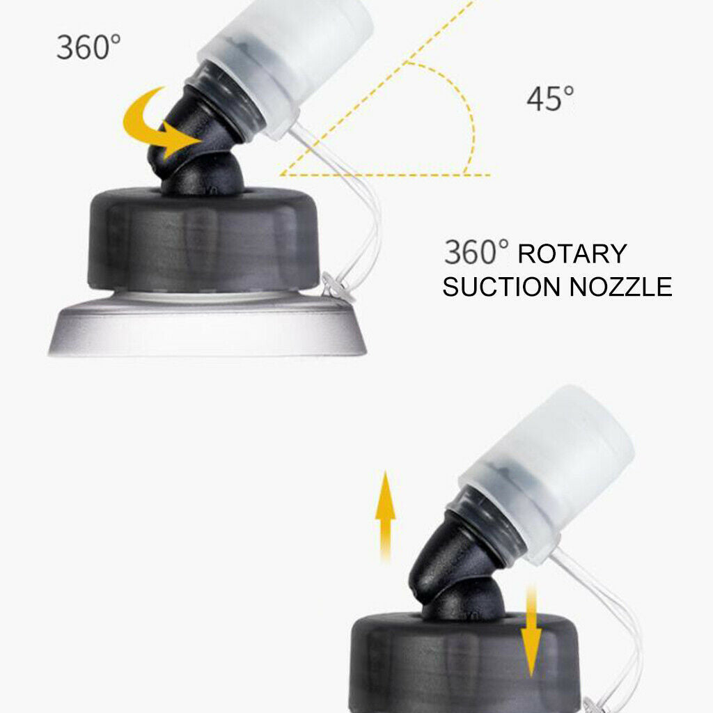 2Pcs TPU Soft Flask Running Collapsible Water Drinking Bottles for Hiking 500ML