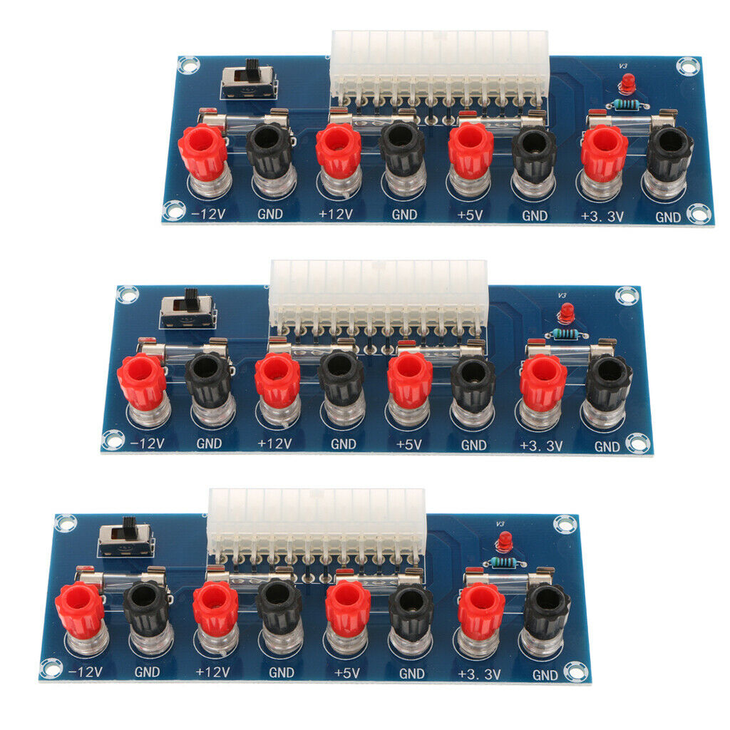 3Pcs 24-Pin XH-M229 ATX Benchtop Power Board Power Supply Modules Breakout