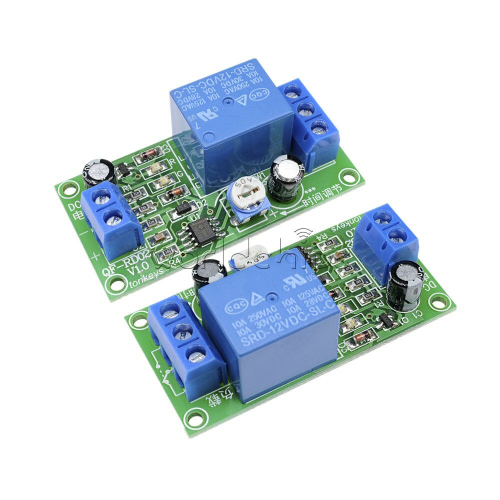 0-60 Second Delay Time Switch 1 Minute Adjustable DC12v NE555 Timer Relay Module