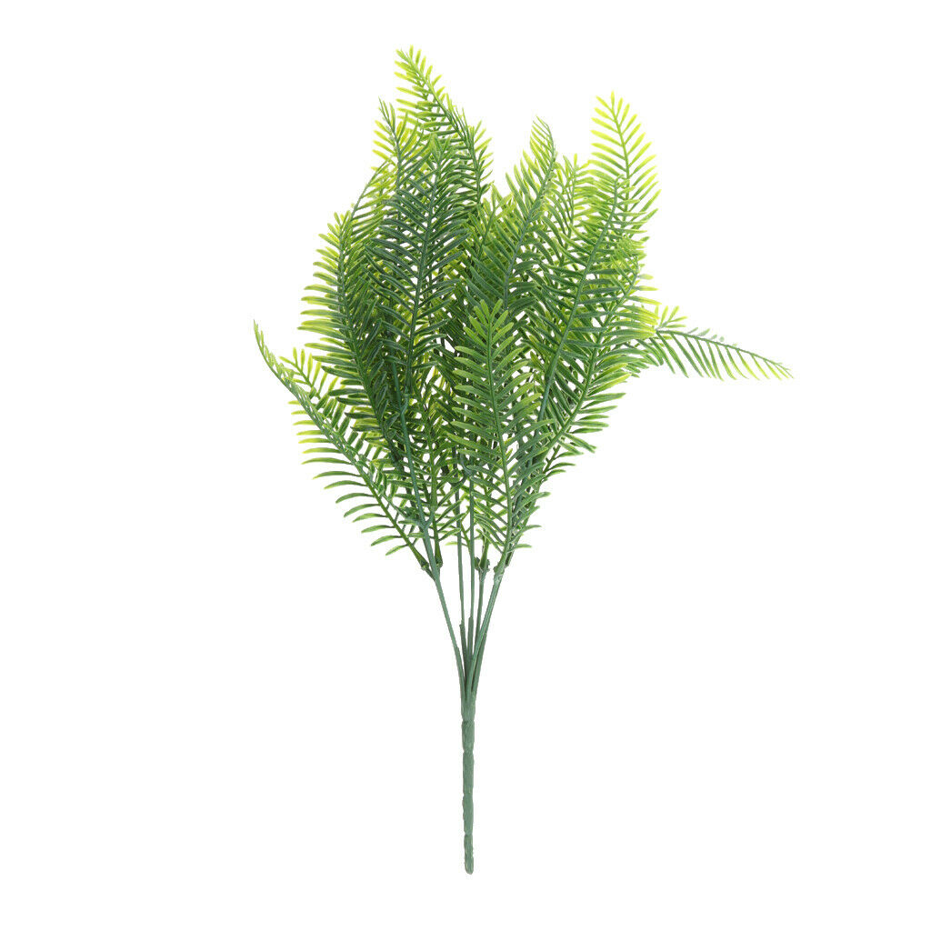 Artificial Plant 7 Branches Green Pteris Fern Leaves Grass Floral Decor 35cm