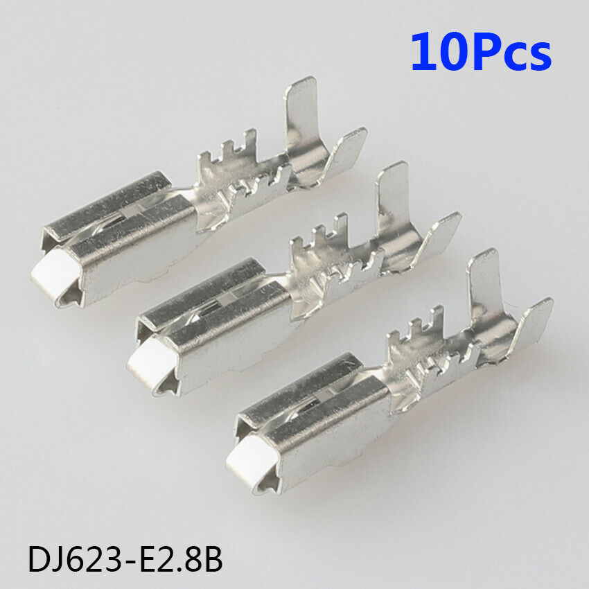 10Pcs DJ623-E2.8B Tinned Brass ST110 Female Crimp Terminal for Connector Wiring