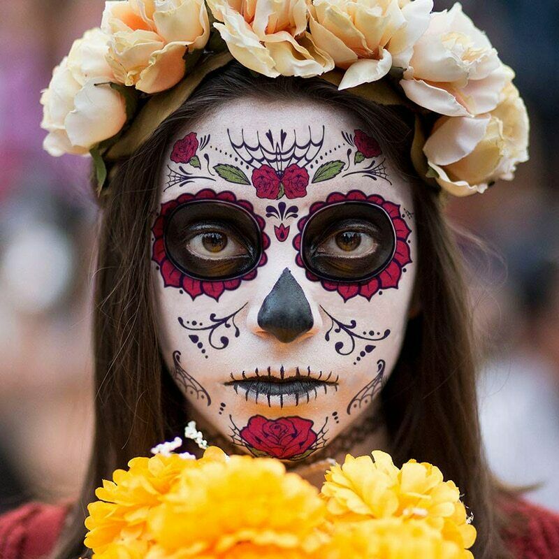 10 Sheets Halloween Temporary Face Tattoos Body Paste Transfer Stickers Party