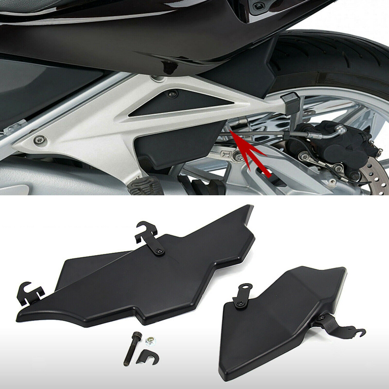 1 Set ABS Splash Guards Spoilers Deflector Supplies for BMW R1200RT LC 14-18