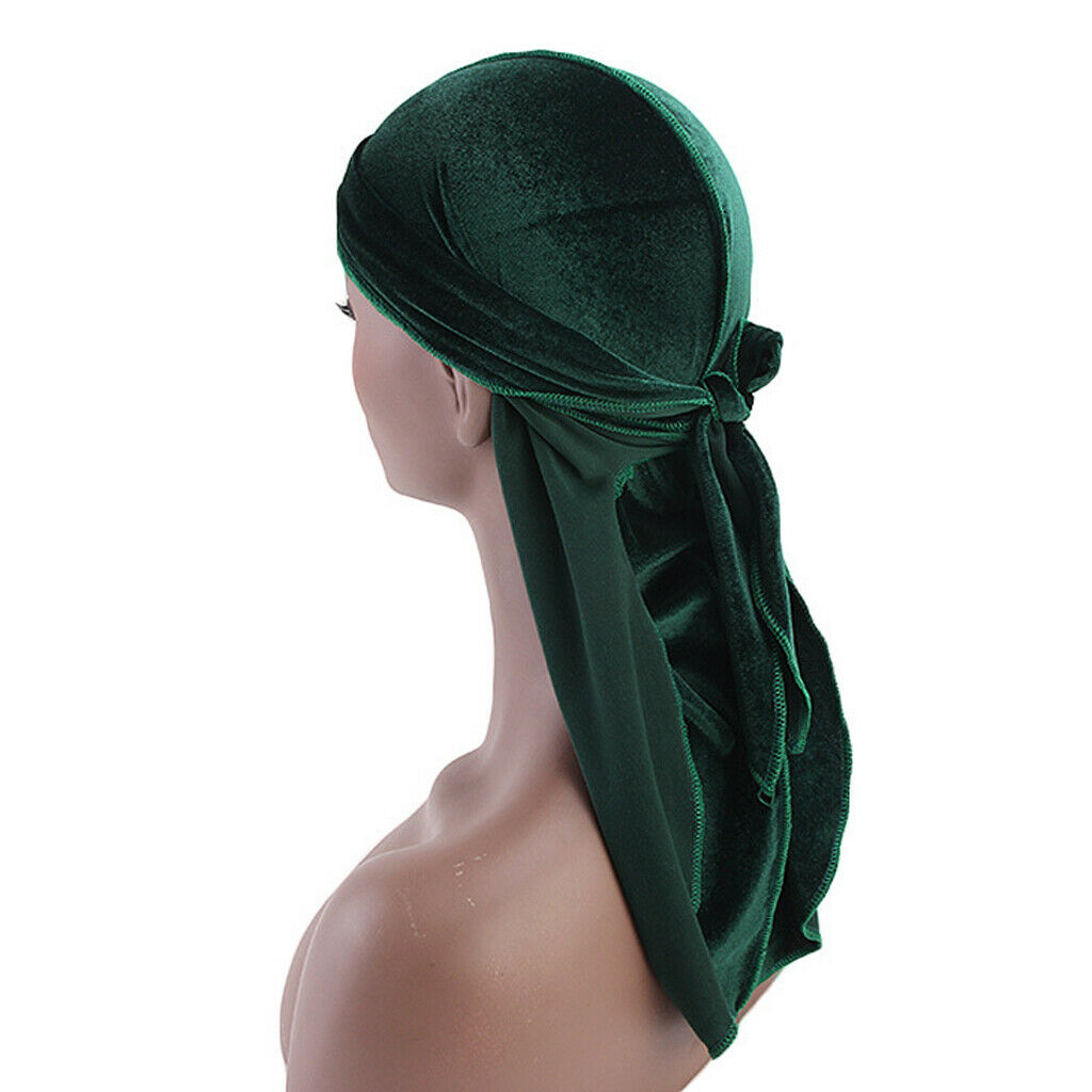 4pcs Silky Durag Pirate Hat Turban Headscarf Cycling Hat Bandana Hat With Long