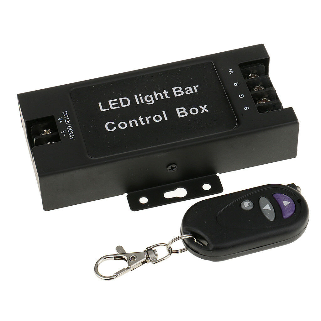 Car LED Bar Strobe Controller Box with Wireless Remote 12-24V