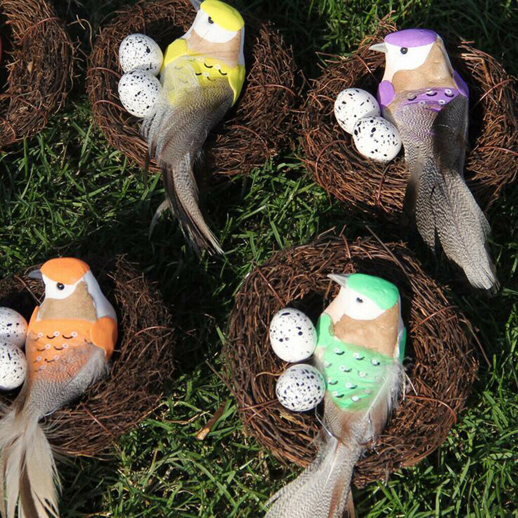 Handmade Vine Bird Nest House Home Nature Craft Sill Holiday Decor - 10cm