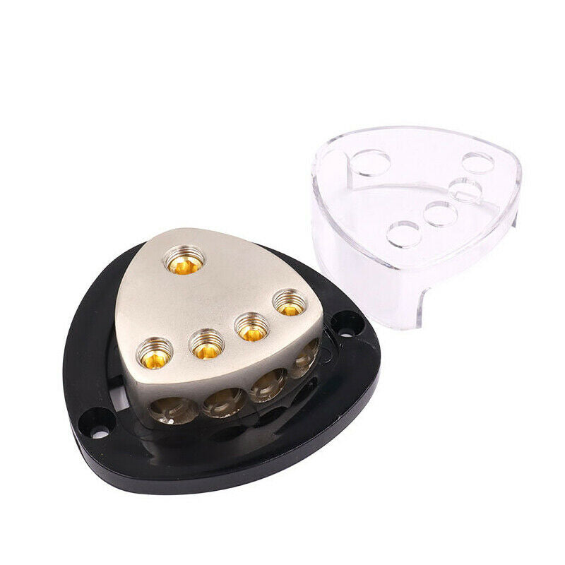 4 Way Out Car Audio Power Distribution Block Power/Ground Splitter 0/4gauge AWG