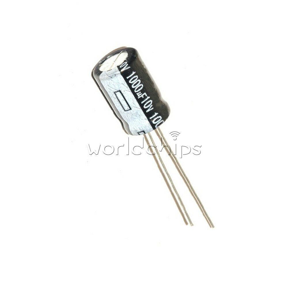50Pcs 10V 1000uF 8 x 12 mm Radial Electrolytic Capacitor 8*12mm