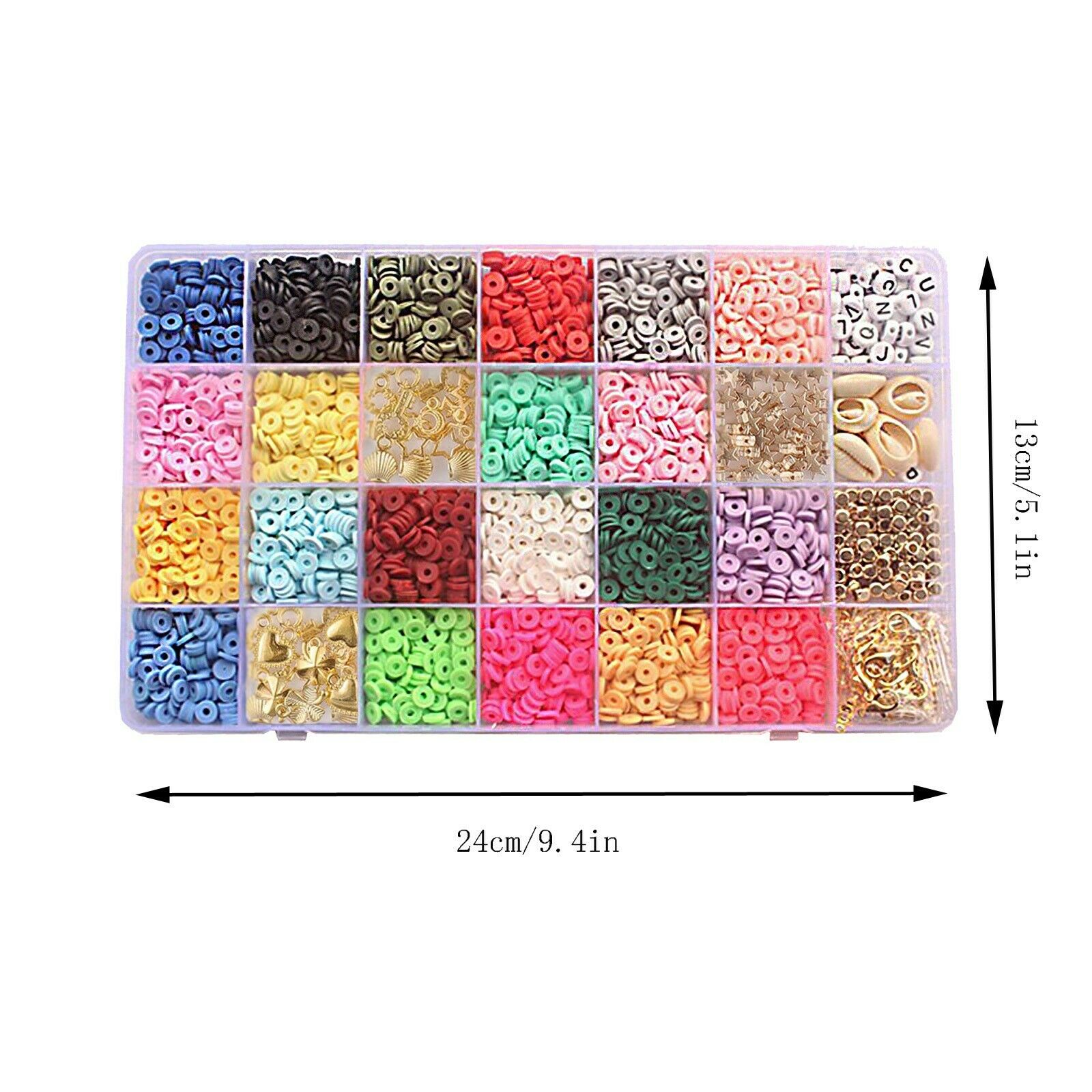 4426PCS 6MM RAINBOW COLOURS SPACE POLYMER BEADS FOR JEWELLERY MAKING