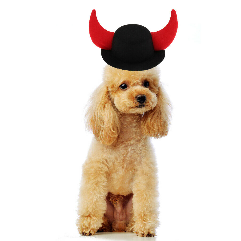 Pet Dog Puppy Cat Horn Hat Christmas Hat for Pets Winter Party Clothes Xmas