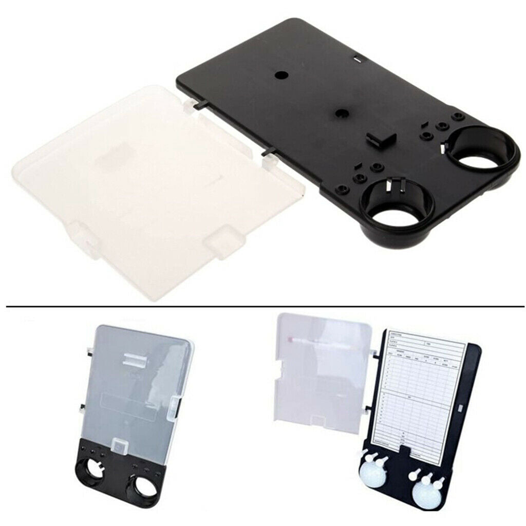 Premium Golf Scorecard Holder Score Card Marks Sheet Waterproof Balls Clips