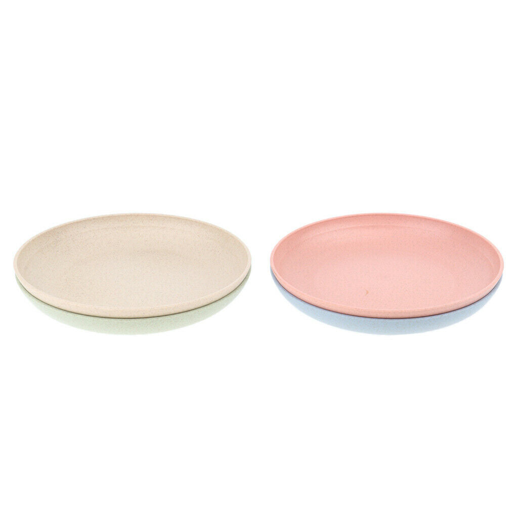 4 Pieces Outdoor Tableware Dinner Plates Dishes Food Snacks Container Tray Home