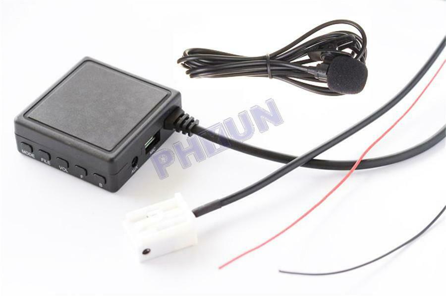 Car Audio Cable Adapter w/ Microphone For Mercedes For Benz W169 W245 W203 W209