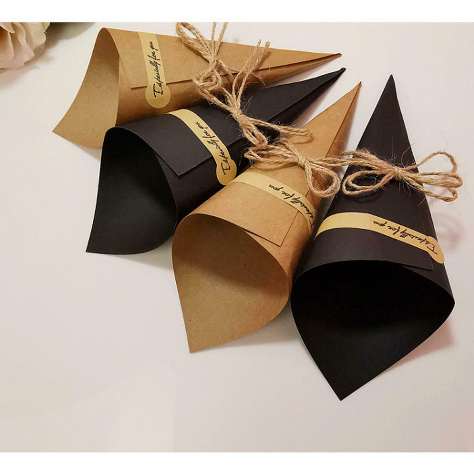 Confetti Cones Wedding Cones for Wedding Party for Confetti Gifts Brown