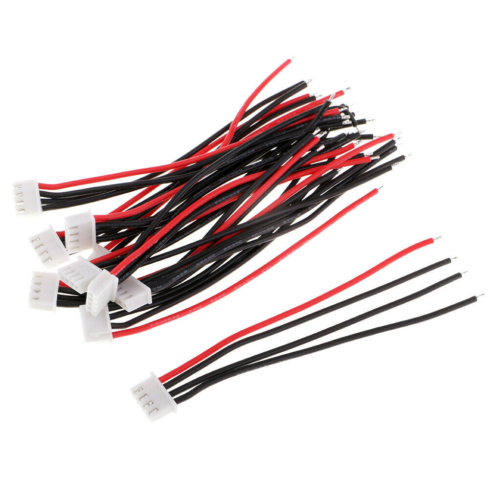 30Pcs/Set JST-XH Connector Silicone Charging Cable for Lipo Lithium Battery