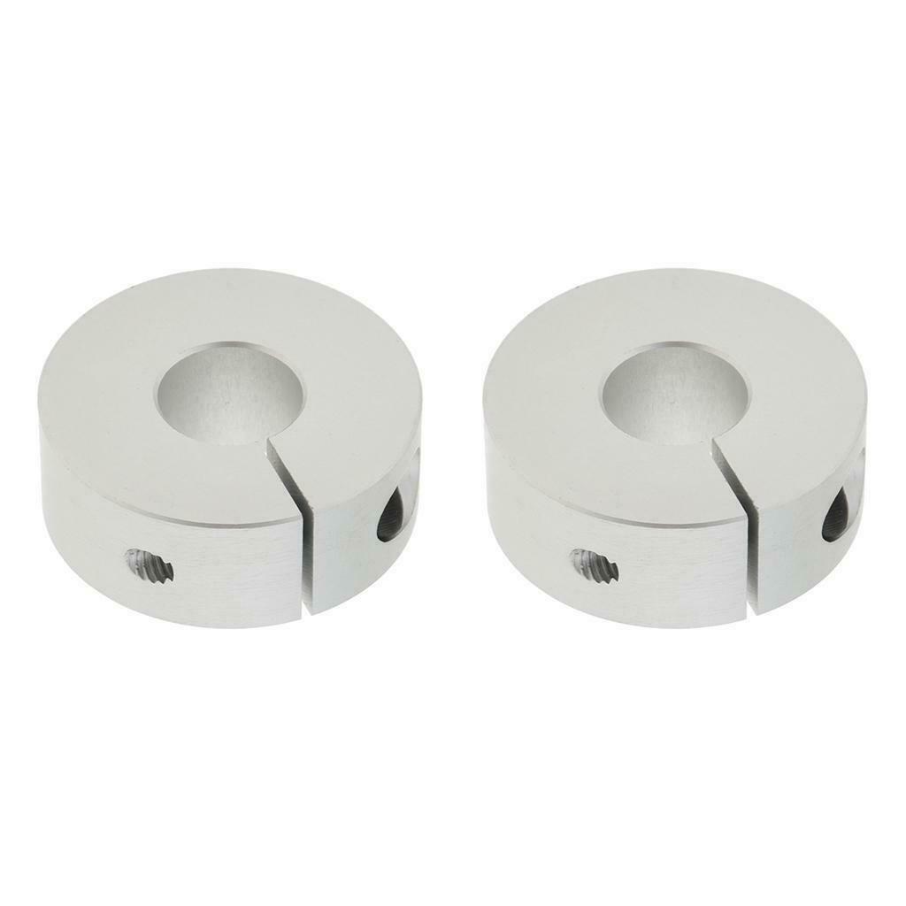 2 Pcs Solid Aluminum Split Ring Stop Collar, Drill Bit Shaft Depth Stop 10mm