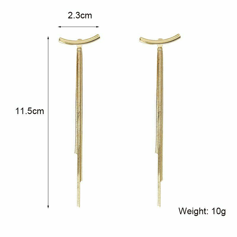 Women Ear Stud Gifts Earrings Drop Dangle Jewelry Chain Long Tassel Fashion