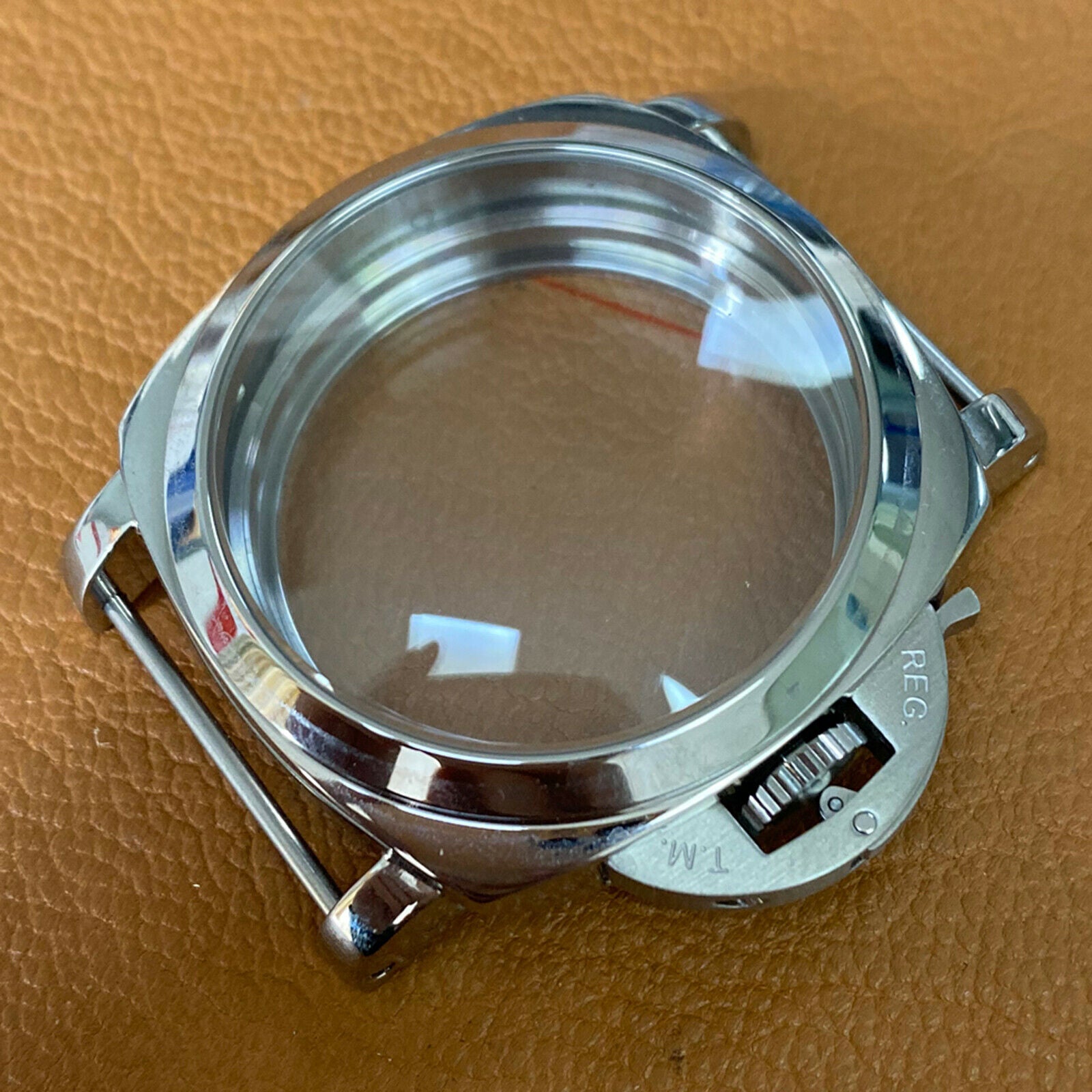 For ETA 6497/6498 Watch Movement 47mm PAM Polished 316L Steel Watch Case