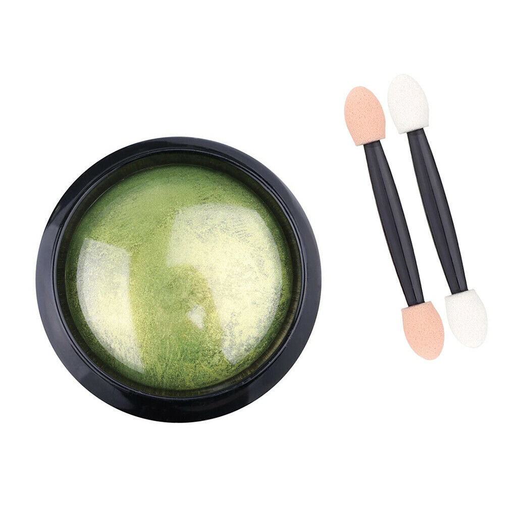 Nail Powder Dust Mirror Effect Glitter Chrome Metallic Manicure Pigment Green