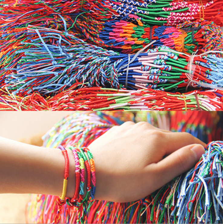Wholesale 10pcs String Lucky Colorful Friendship Braid Strand Handmade Bracelets