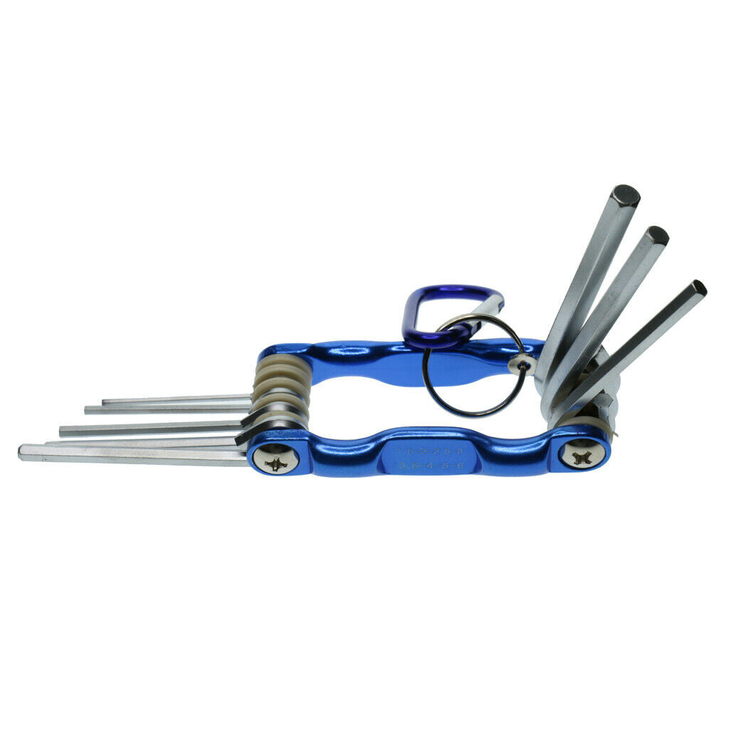 8Pcs Folding Portable Hex Key Allen Wrench Set 1.5-2-2.5-3-3.5-4-5-6mm Kit