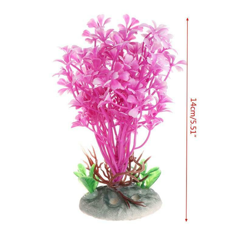 Aquatic Plants Pink Sea Flower Artificial Fish Tank Aquarium Foreground Decorate