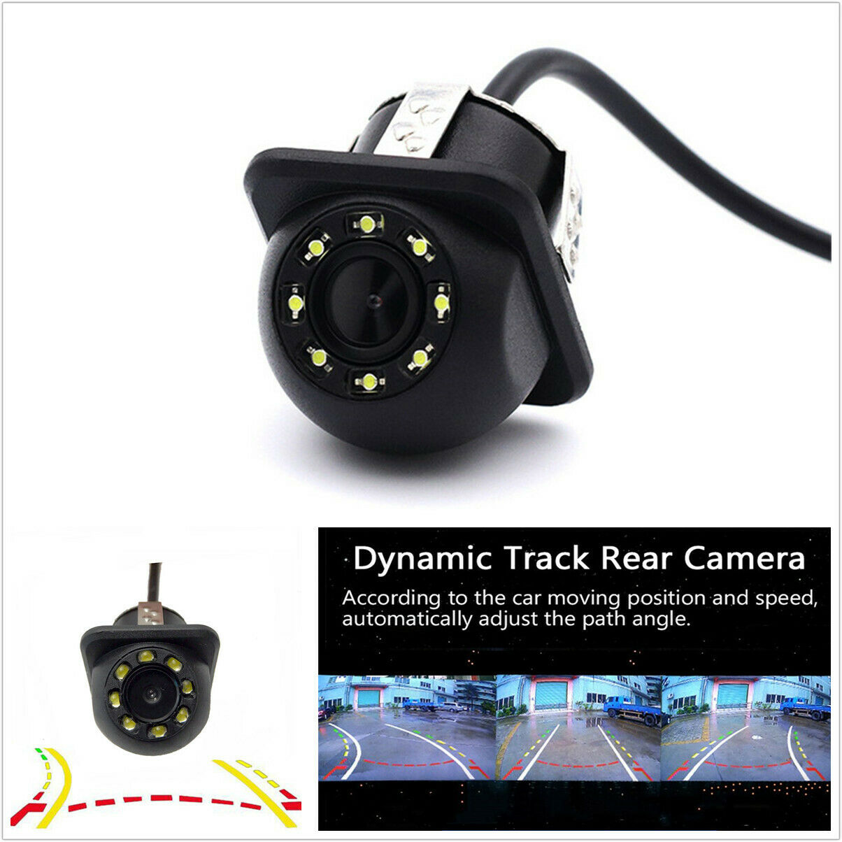 Universal HD Dynamic trajectory Car Rearview Camera Parking Line Rearview Camera