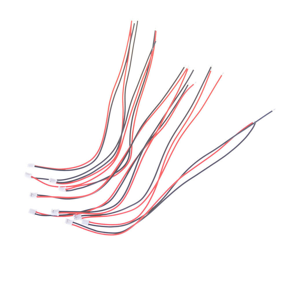10Pcs Mini Micro PH 2.0mm JST 2-Pin Male Connector Plug Wires Cables 200m.l8