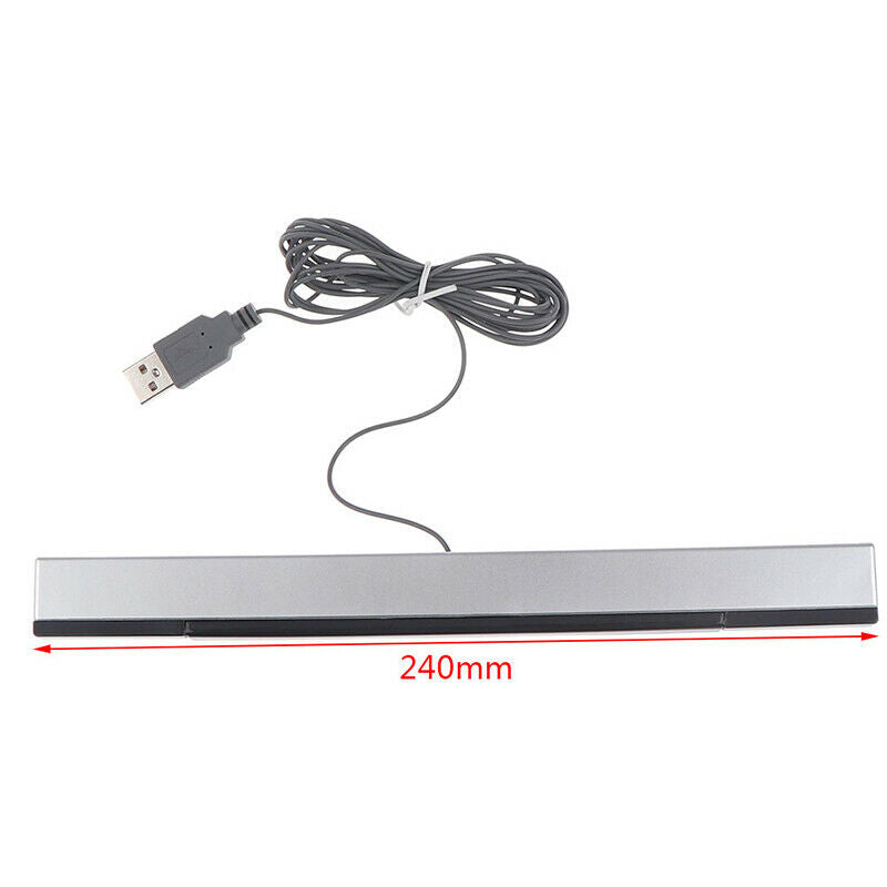 Wii Sensor Bar Wired Receivers IR Signal Ray USB Plug Replacement for NFJCDD
