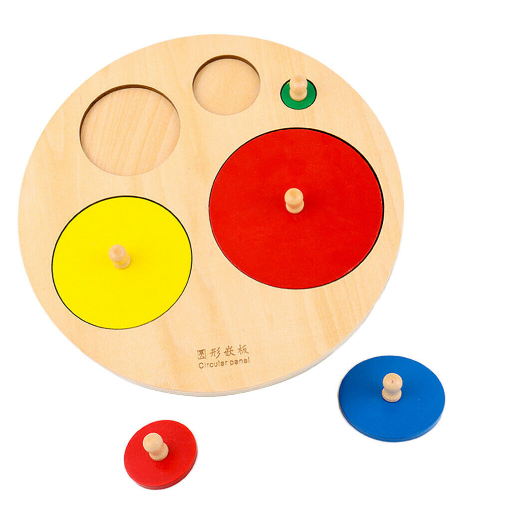 Children Wooden Geometry Blocks Insert Board Toys Education