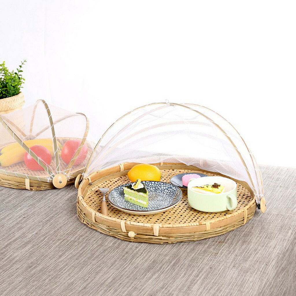 Food Serving Tent Basket, Fruit Vegetable Cover Storage Container Holes M