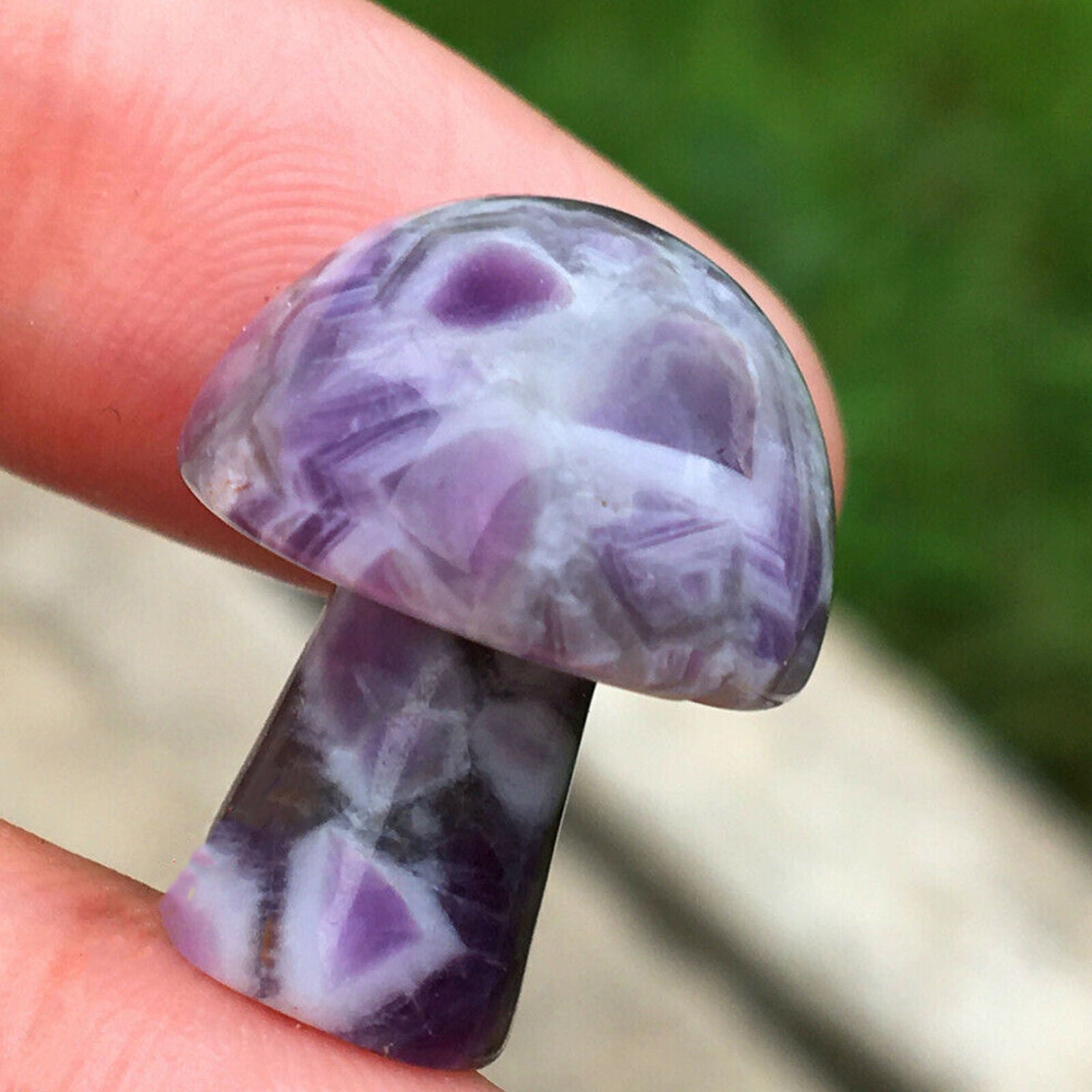 5pcs Amethyst mini mushroom Quartz Crystal carved reiki healing
