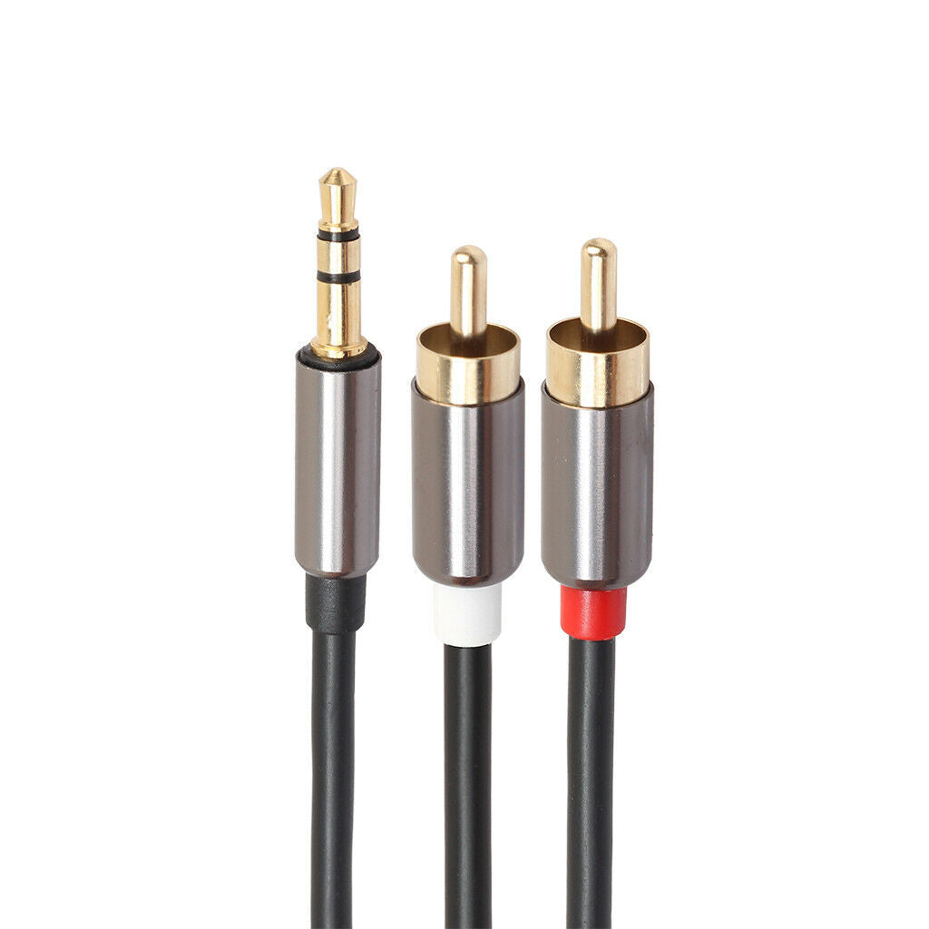 2Pack 3.5mm Aux to 2RCA Y Splitter Stereo Audio Cable Male Type OFC Conductor