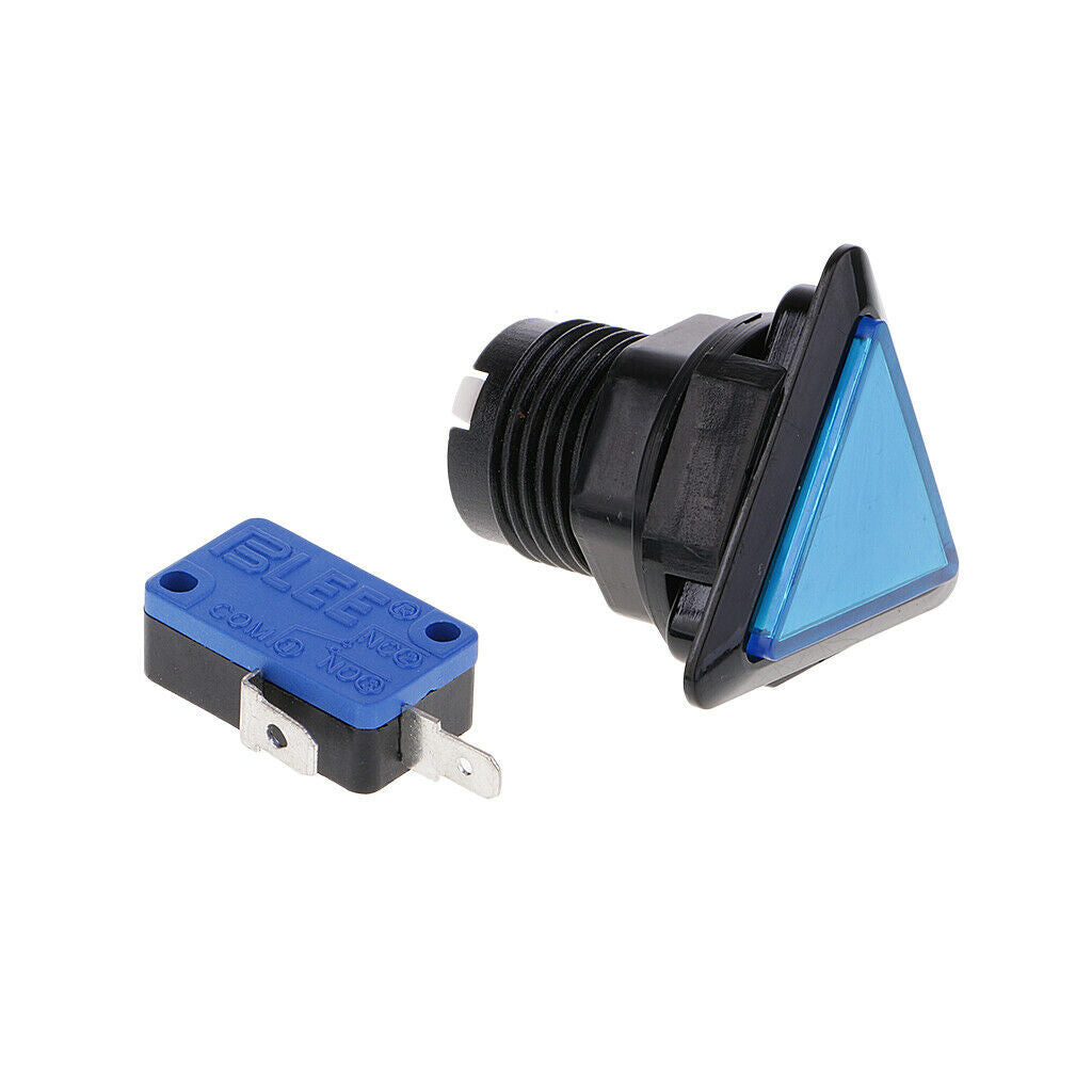 Video slot machine button 12V LED Illuminated for Arcade Game 3.9x3.9cm blue