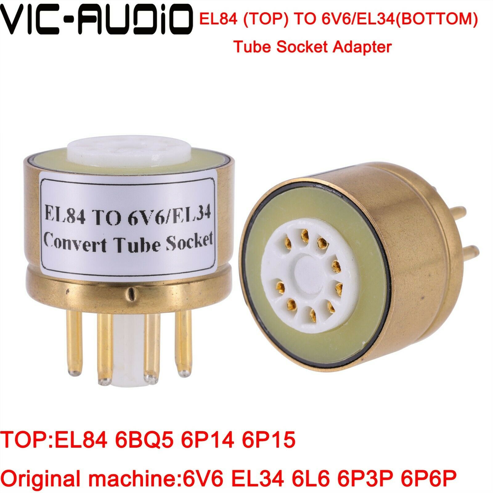 1PC Convert Tube Socket EL84 6P14 TO EL34 6V6 6P3P 6CA7 Tube DIY Adapter Socket