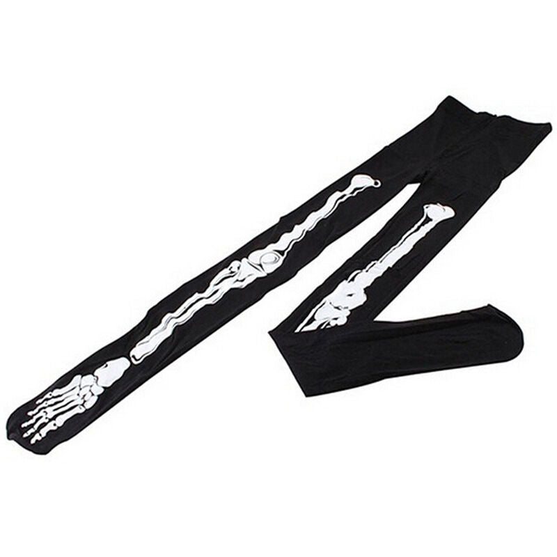 Trendy Women Charming Sexy Skeleton Tattoo Socks Pantyhose Stockings Tigh.l8