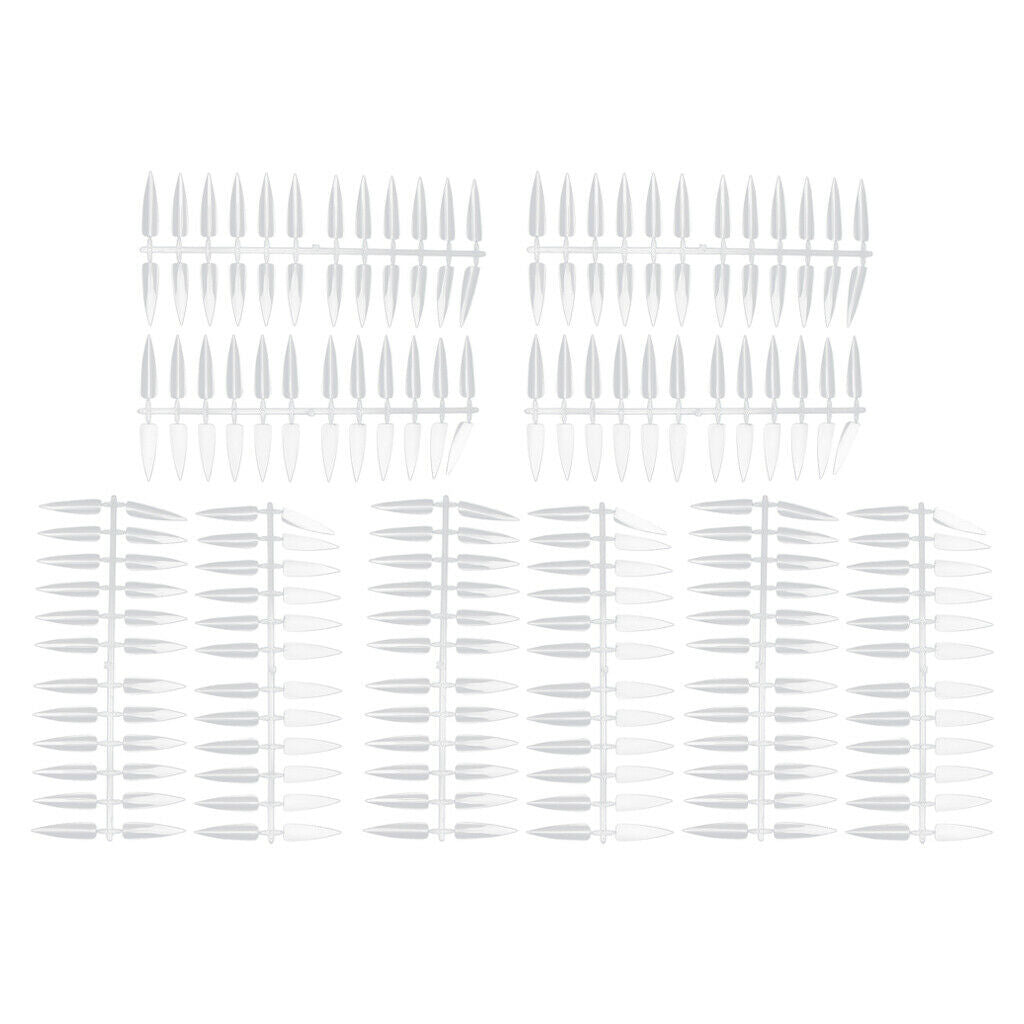 10 Sheets Pro Nails Tips Nail Polish Art Color Display Chart 240 Tip Clear