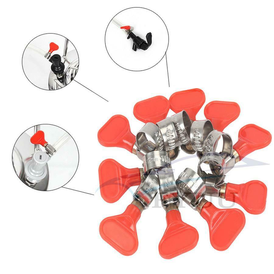 10X Adjustable Mini Hose Clamps 8-12mm OD Butterfly Hose Clamp Stainless Steel