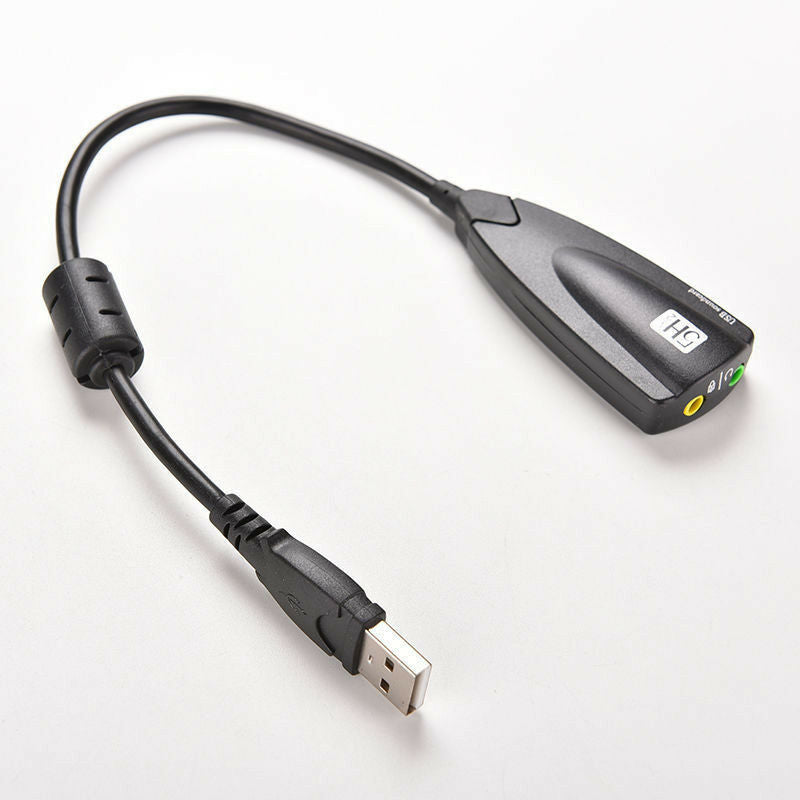 New USB To 3.5mm Mic/Headphone Jack Headset Stereo Audio Adapter 7.1 Sound Card