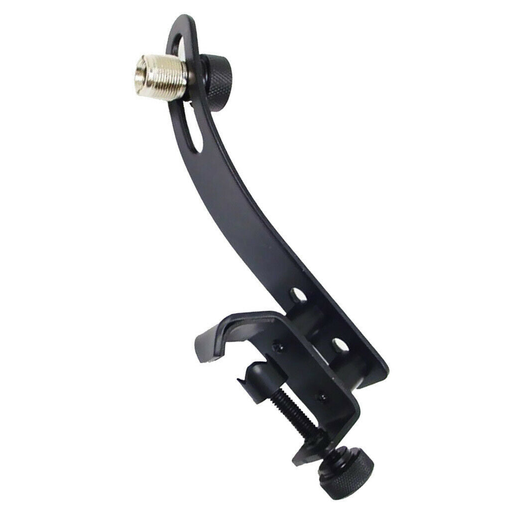 1pc Black Drum Mic Microphone Clip Clamp Shockproof Clip Holder Stand