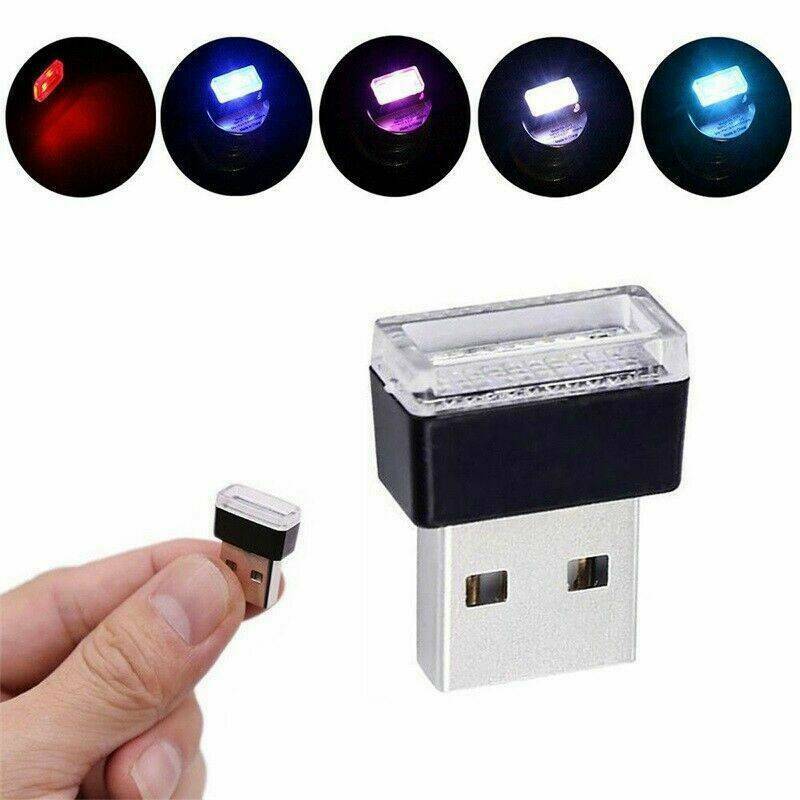 3x Mini USB LED Car Interior Light Neon Atmosphere Ambient Lamp Bulb Accessories
