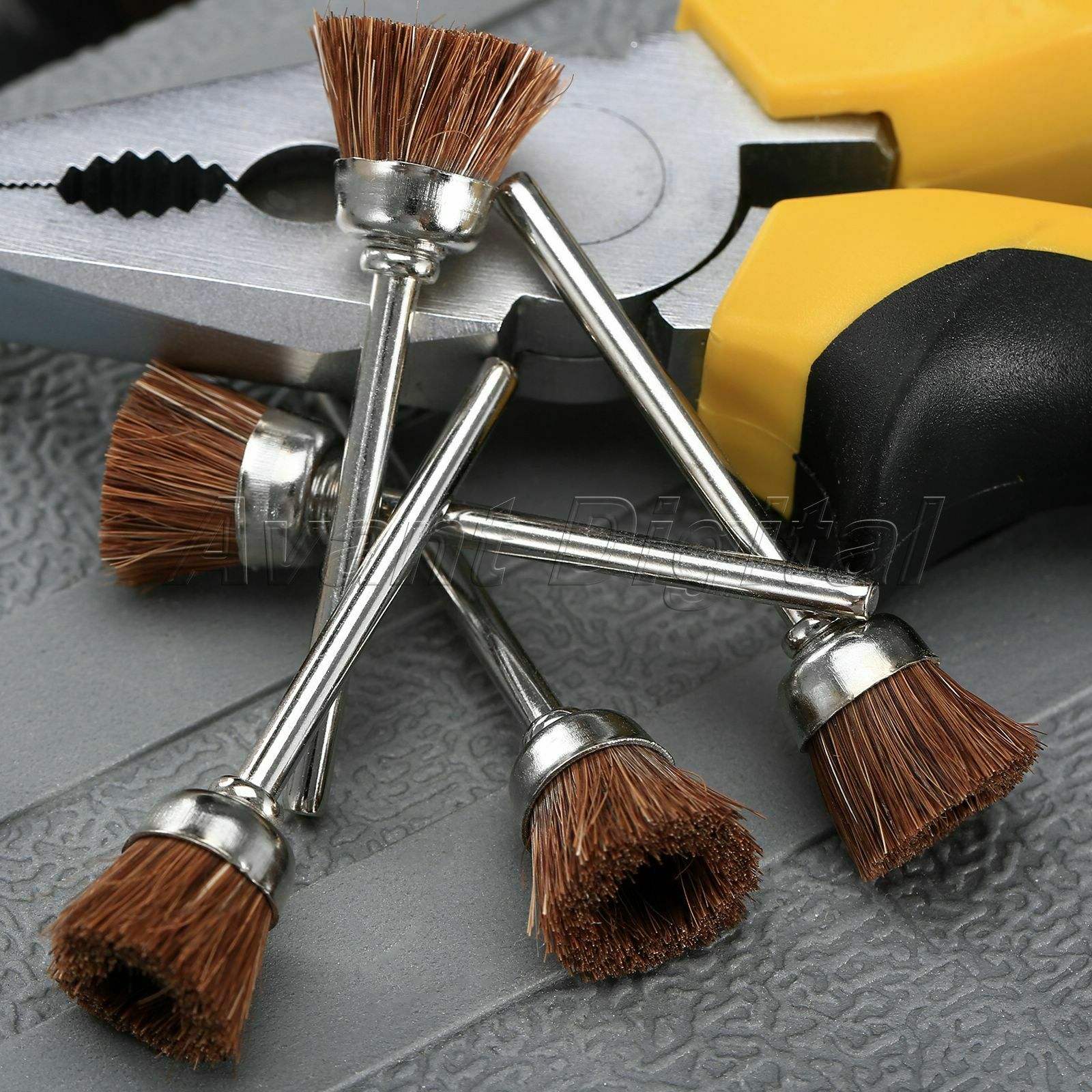 5pcs 15mm Rotary Nylon Cup Wire Polishing Wheel Brush Accessory Grinder Tool