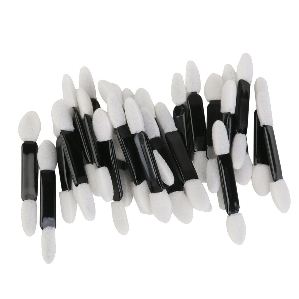 Lots 50 Disposable Oval Makeup Eyeshadow Eye Shade Sponge Brush Tools 4.8cm