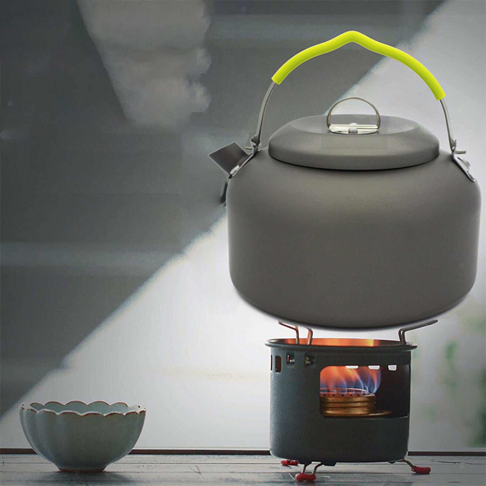 Camp Fire Kettle Aluminum Teapot Camping Hiking Cookware Water Kettles