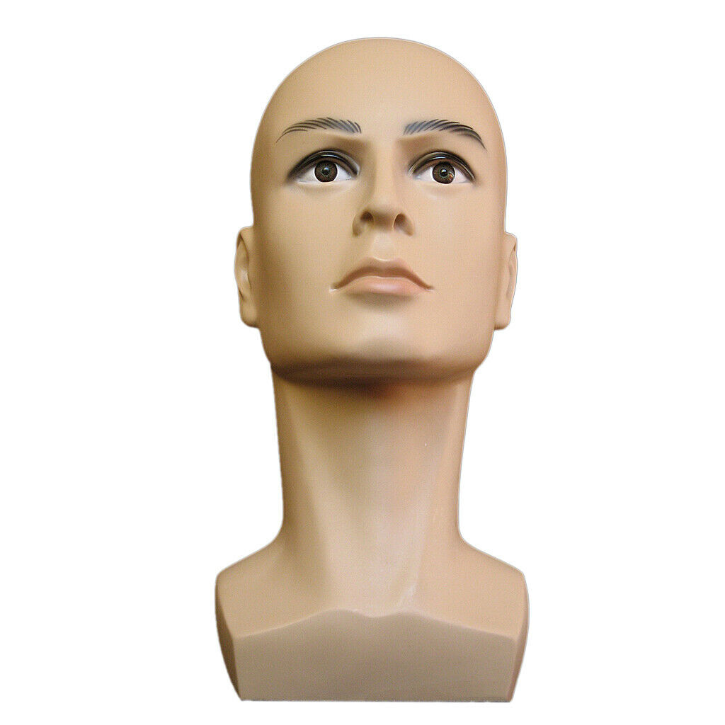 Bald Man Head for Wig, Hats, Glasses, Jewelry Display