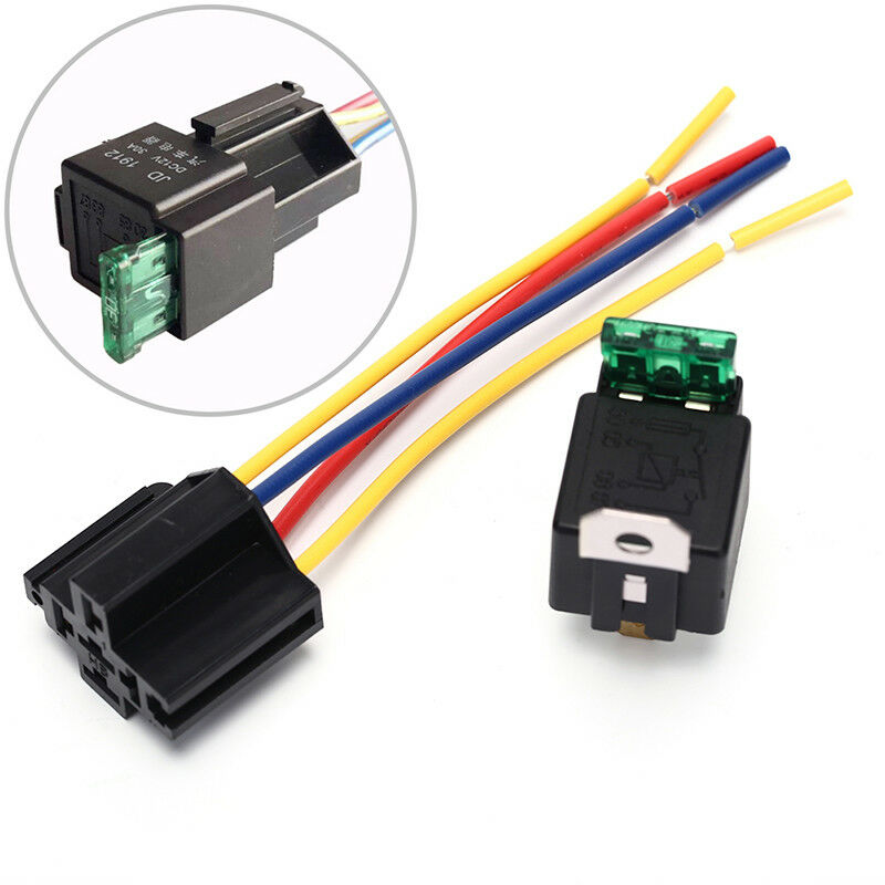 Waterproof prewired 5pin car relay harness holders 40A/12V with relay sock.l8
